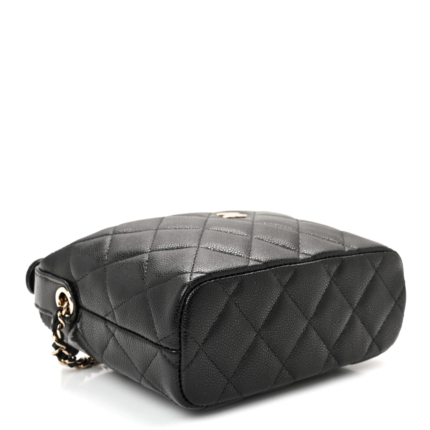 Caviar Quilted Hobo Clutch With Chain  Black - Top Club