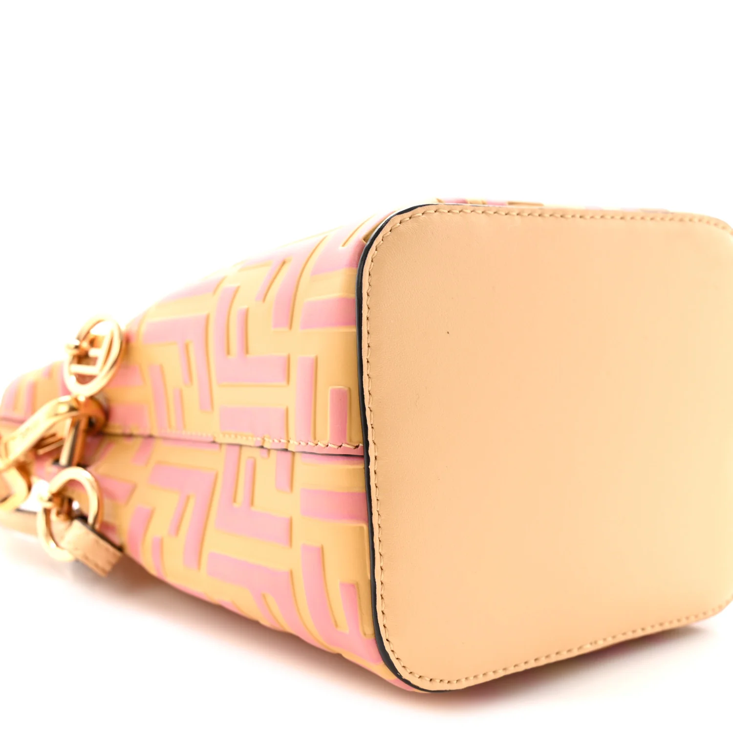Vitello Liberty F is Fendi Bi-Color FF 1974 Embossed Mini Mon Tresor Bucket Bag Savana Lollypop - Top Club