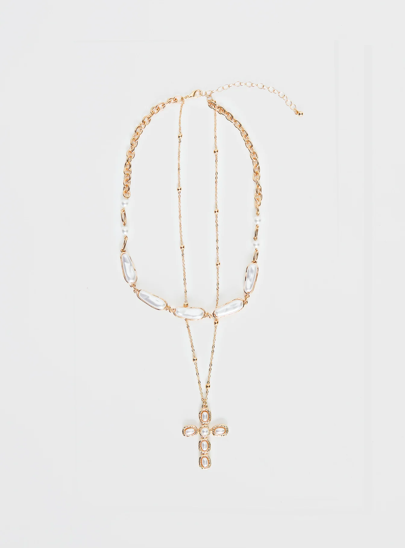 Isabellah Pearl Necklace Pack Gold