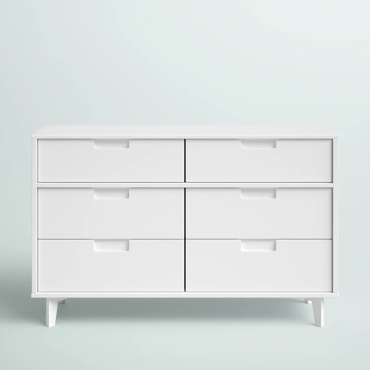 Yarber Groove 6 Drawer Double Dresser