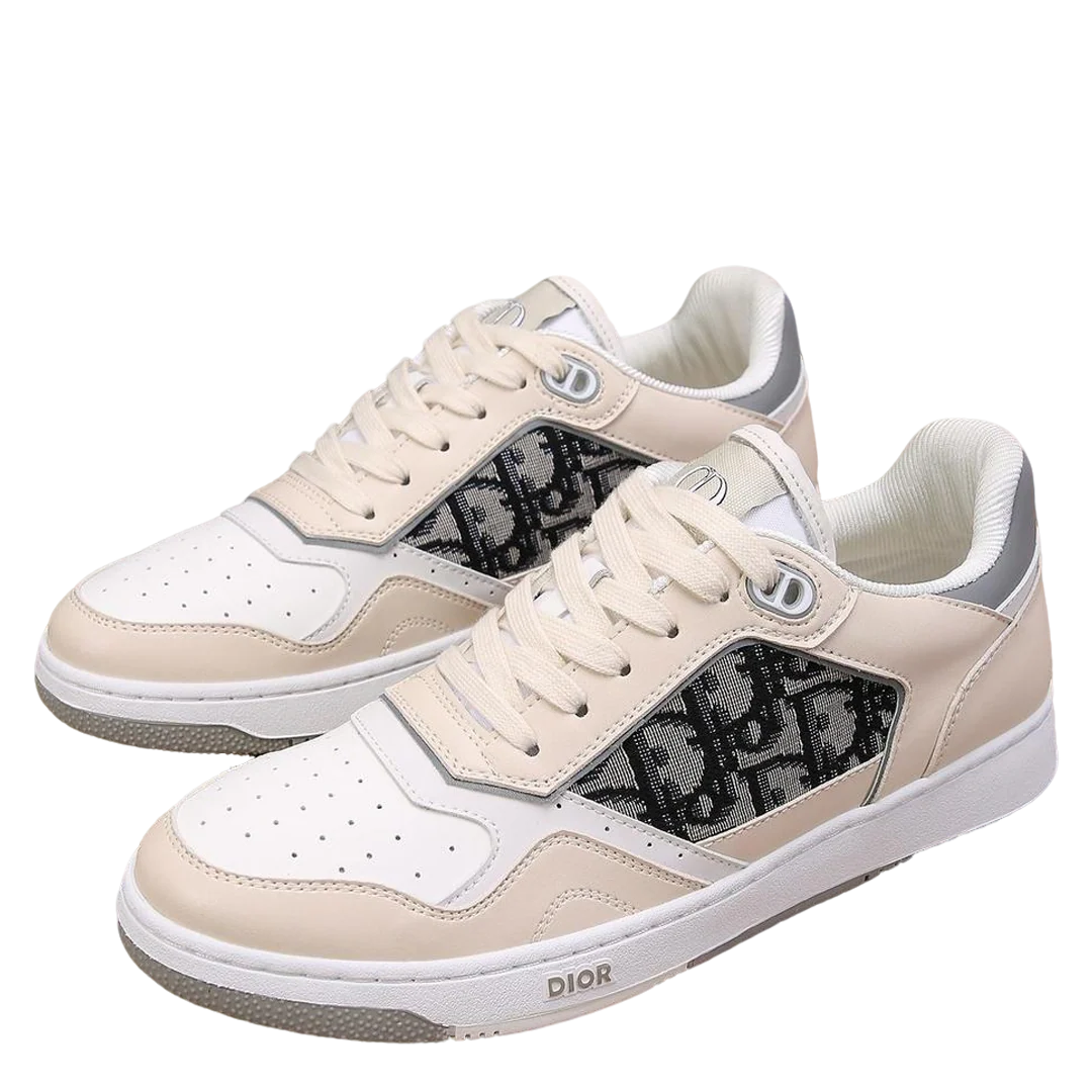 Dior Mens Sneakers Luxury Leather Casual Shoes With Oblique Pattern - Sneaker Replica Workshop