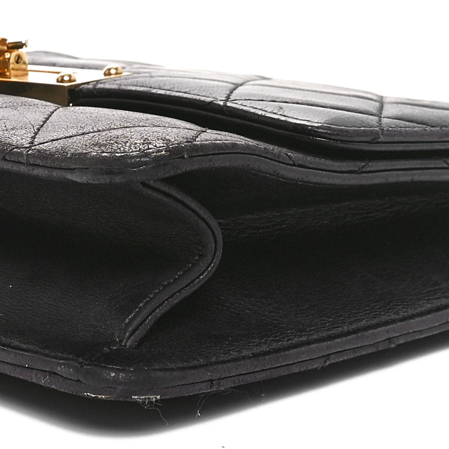 Lambskin Quilted Medium Golden Class Flap Black - Top Club