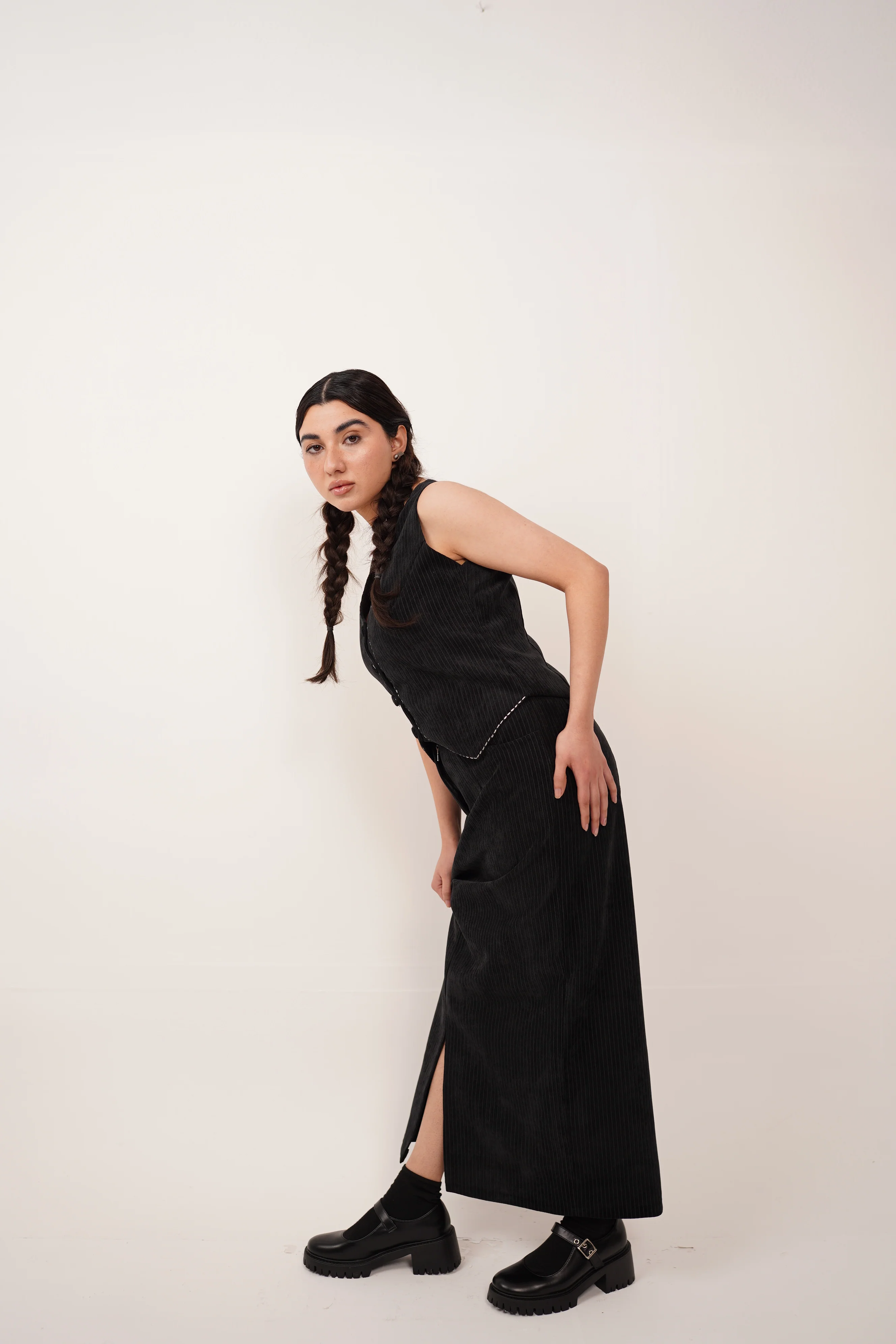 Two Piece Vest and Skirt Set - XYPARS