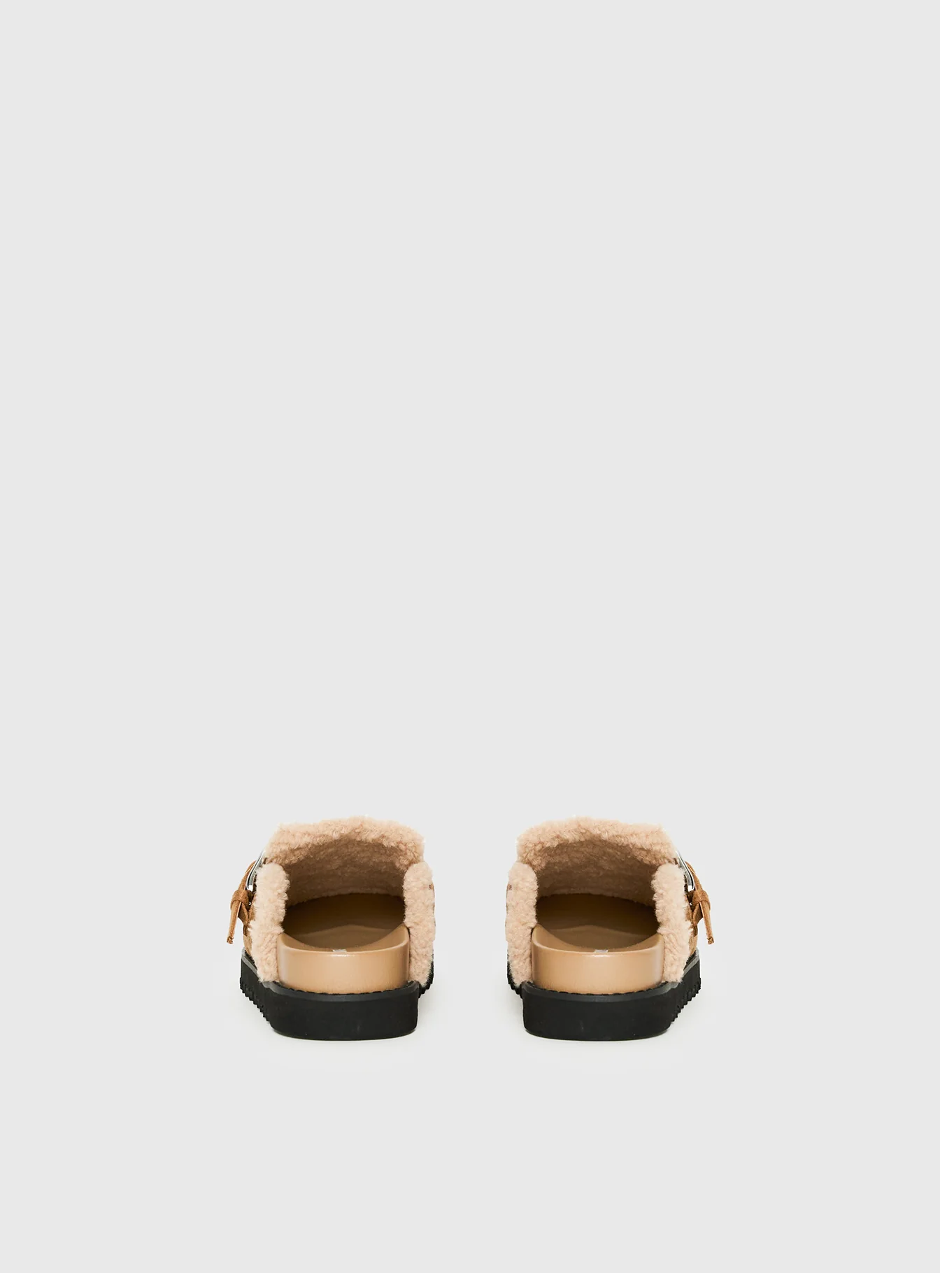 Raxton Faux Suede Clogs Brown