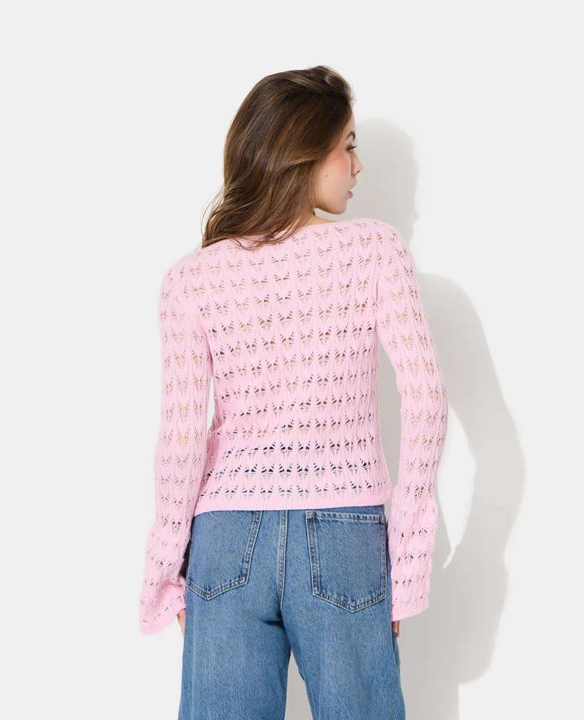 Pimkie Gilet en maille ajourée avec boutons perles
