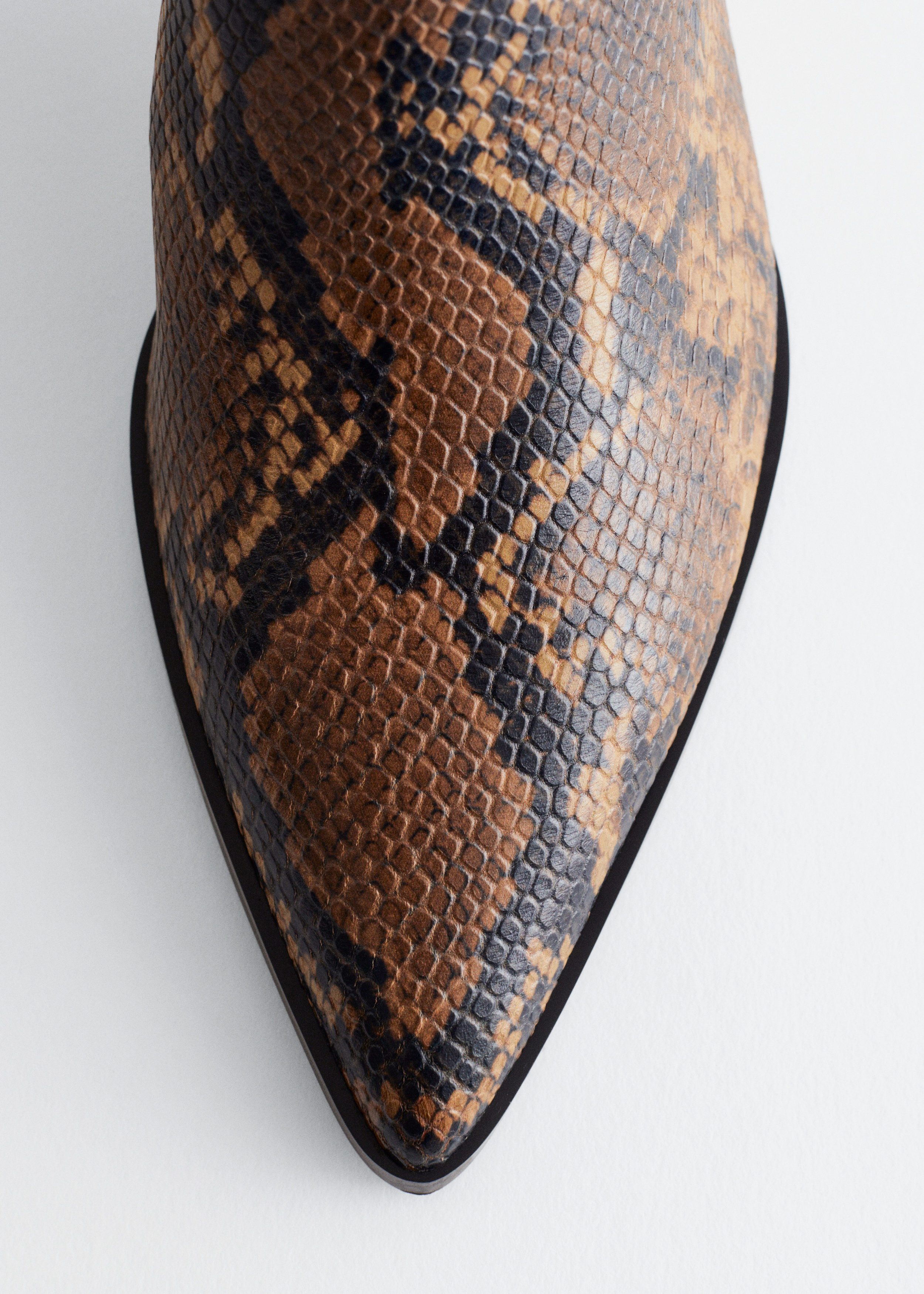 & Other Stories KITTEN HEEL SNAKE PRINT ANKLE BOOTS