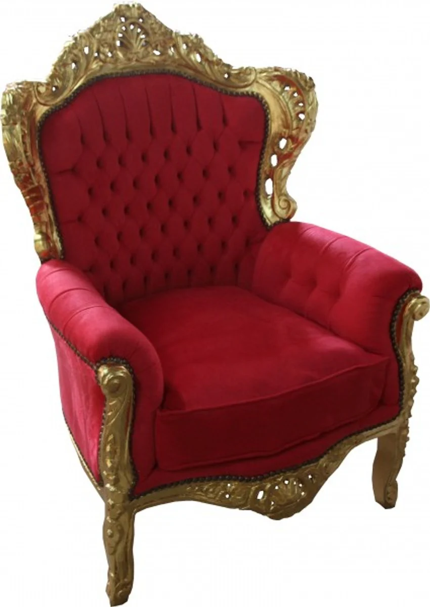 Baroque Armchair King Red / Gold Mod2 - antique style furniture