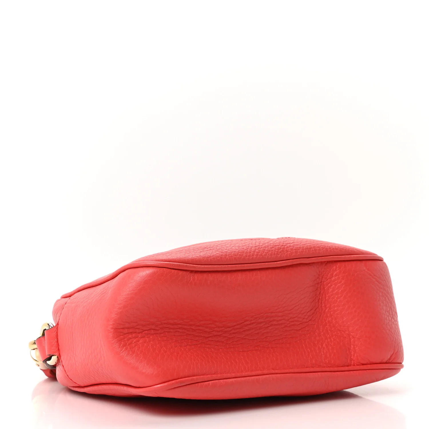 Pebbled Calfskin Small Soho Disco Bag Tabasco Red - Top Club