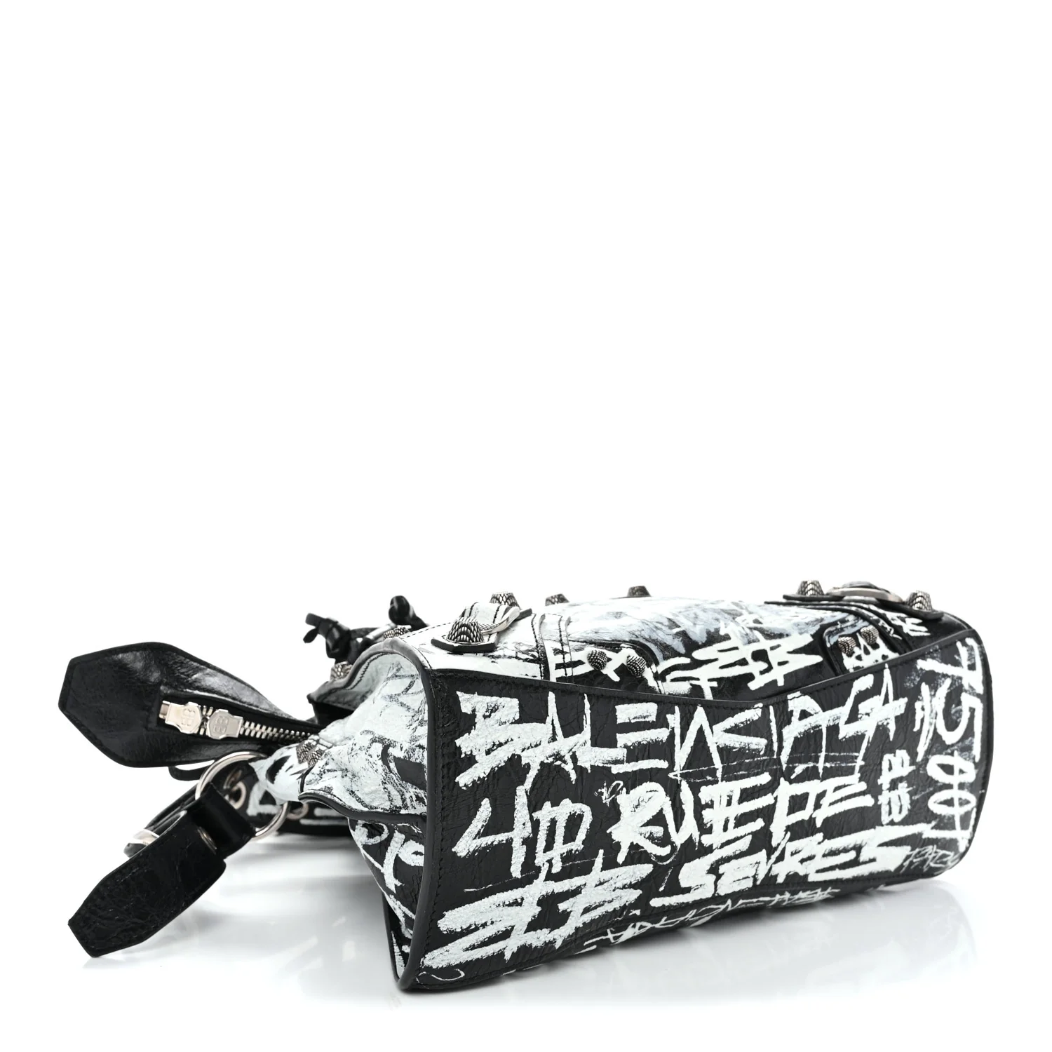 Agneau Arena Graffiti Neo Cagole Handbag XS Black White - Top Club