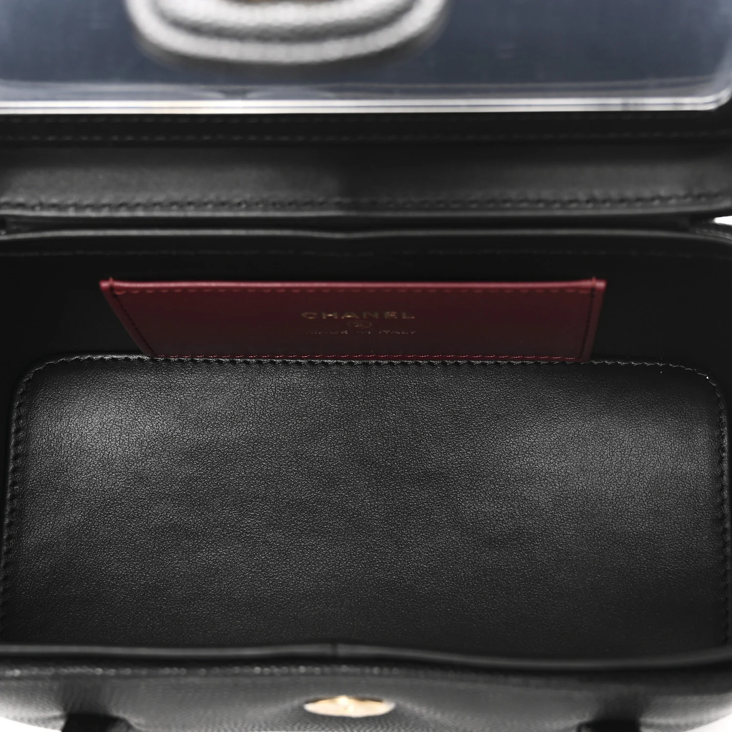 Shiny Caviar Preppy Coco Long Vanity With Strap Black - Top Club