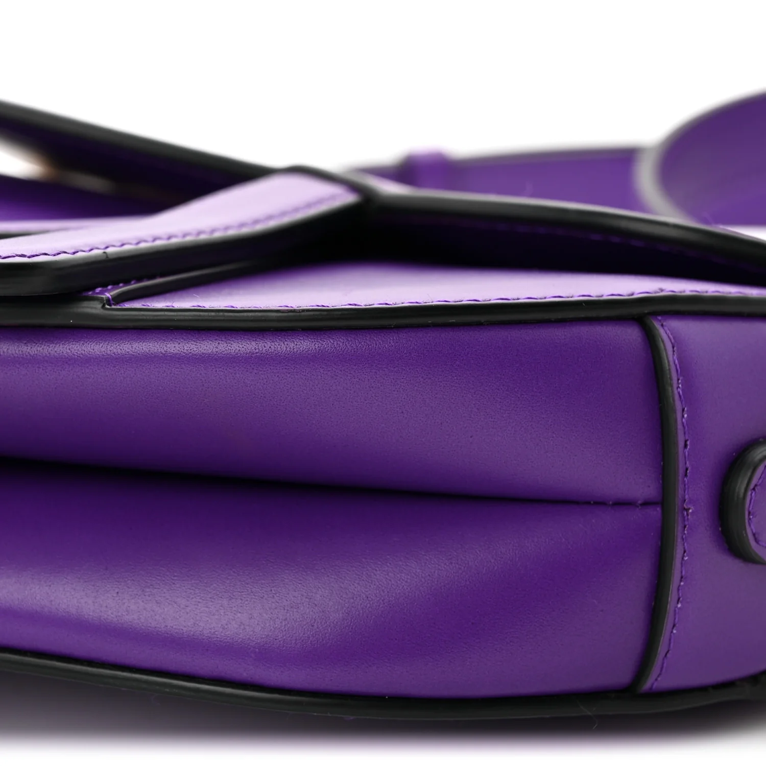Supple Calfskin Mini Saddle Bag Purple - Top Club