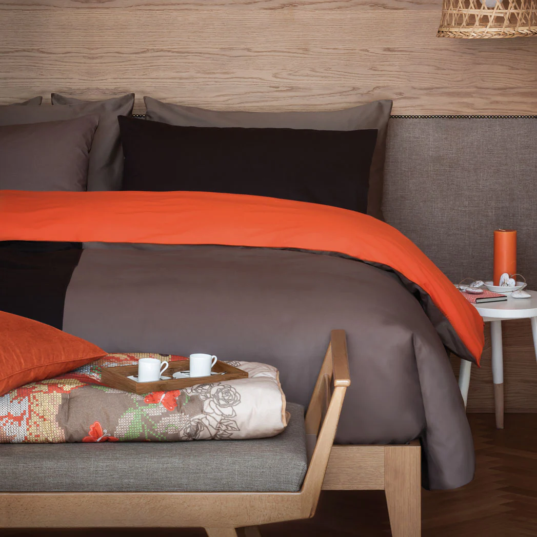 Complete Cover in Cotton Atlantic Moka Caleffi double