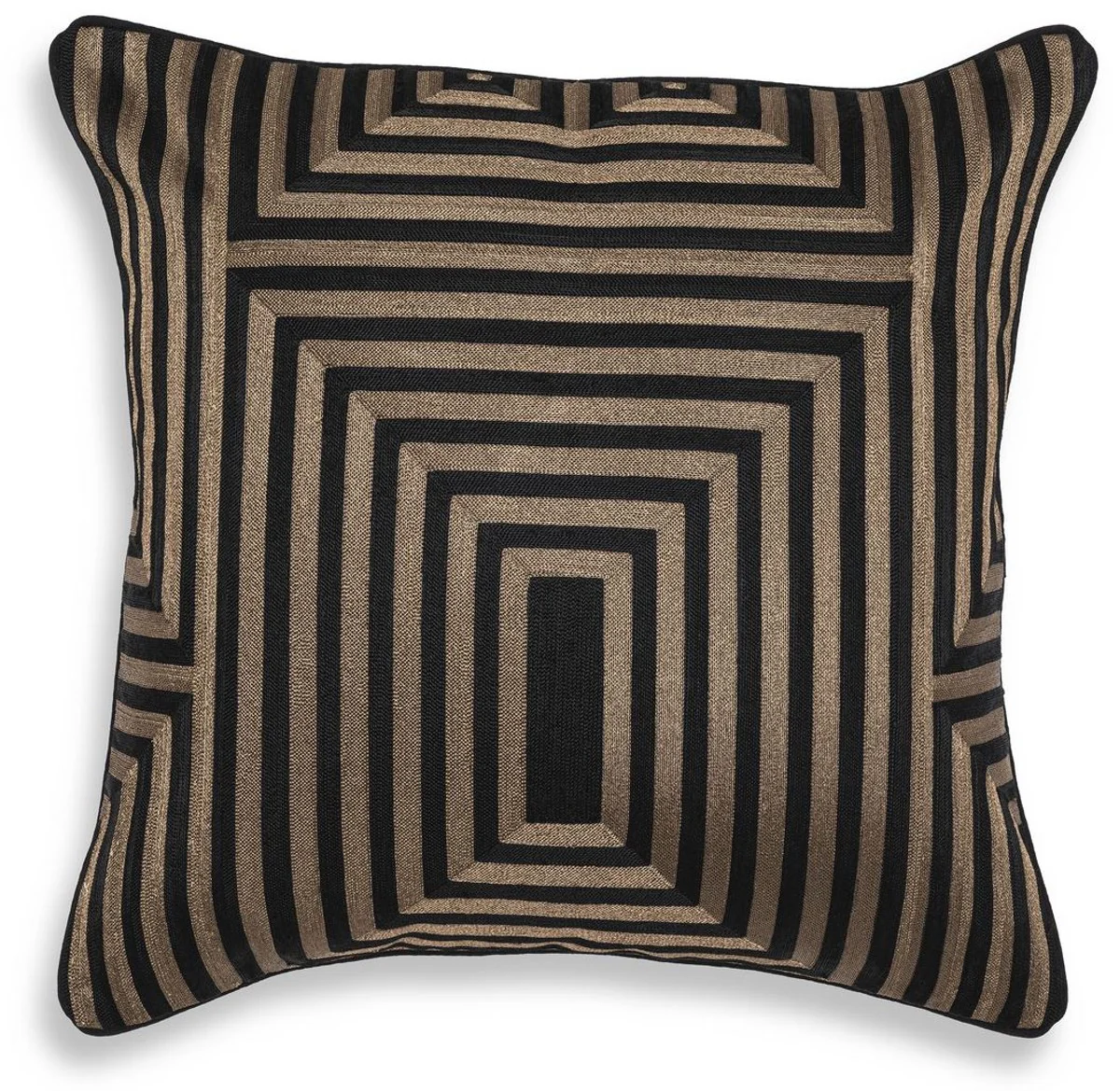 Luxury decorative cushion black / gold 50 x 50 cm - noble decorative cushion with elegant pattern - luxury quality - hotel collection