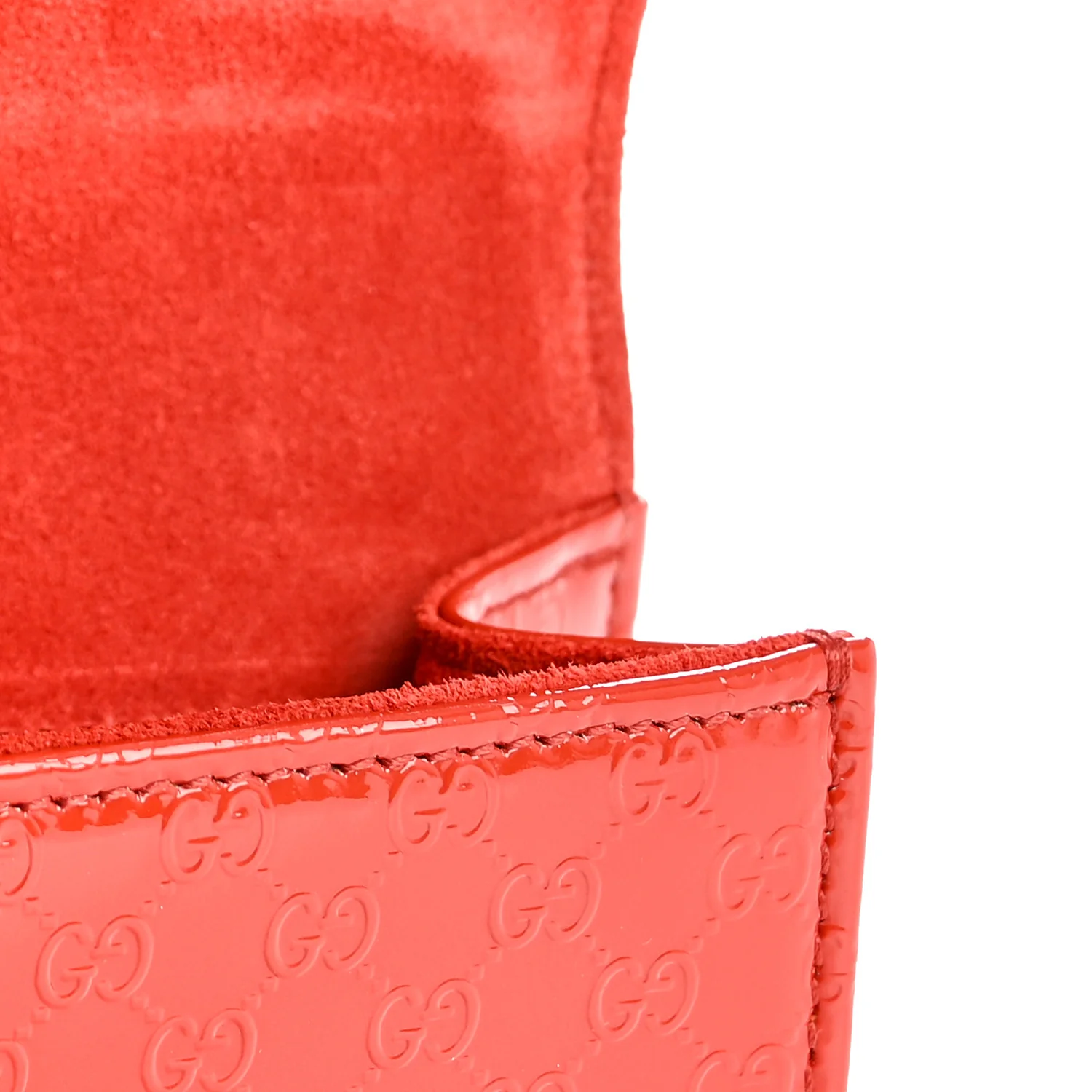 Patent Microguccissima Small Broadway Clutch Red - Top Club