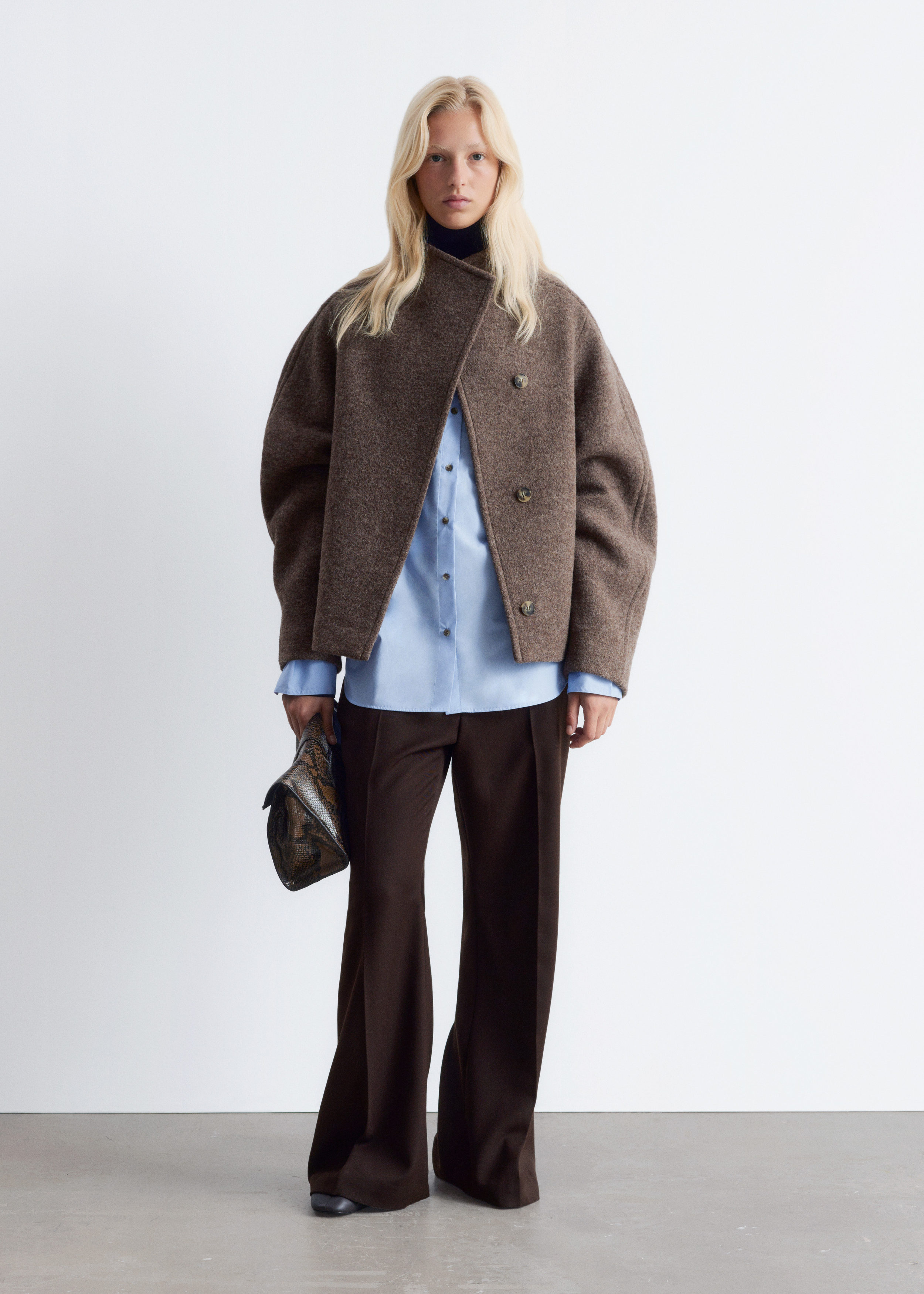 & Other Stories ASYMMETRIC WOOL JACKET