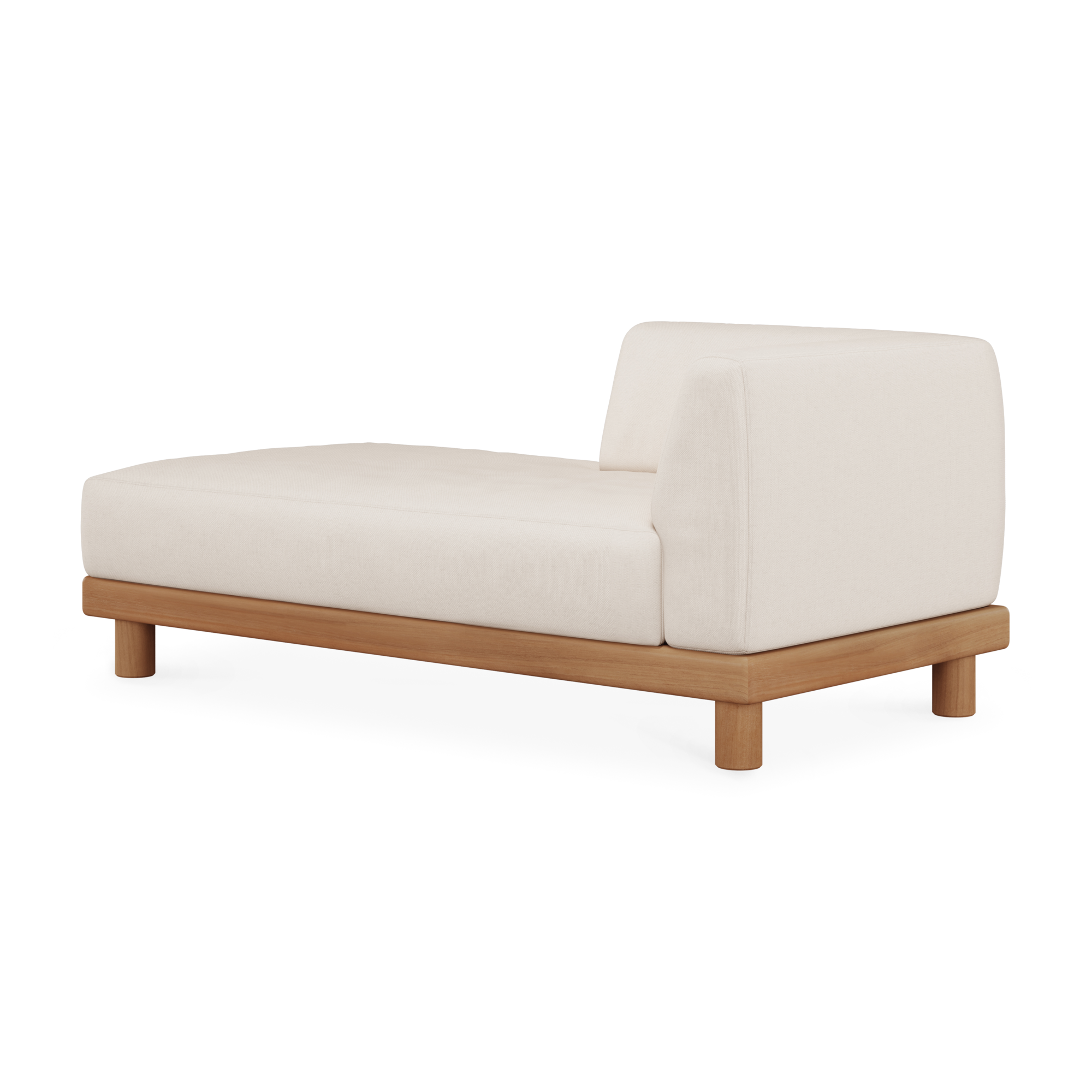 Modulaire bank Monocle outdoor wit loungebed R arm