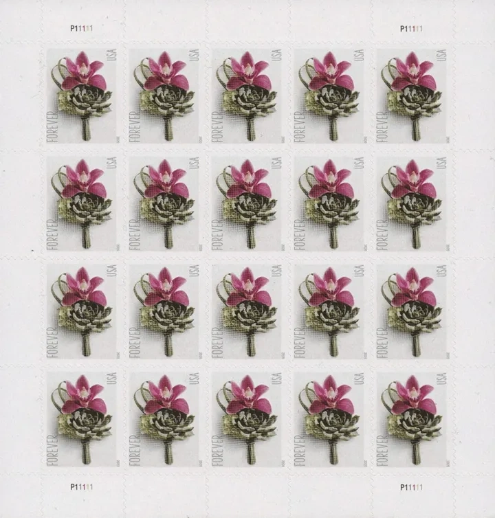 (2020) USPS Contemporary Boutonniere Forever Postage Stamps