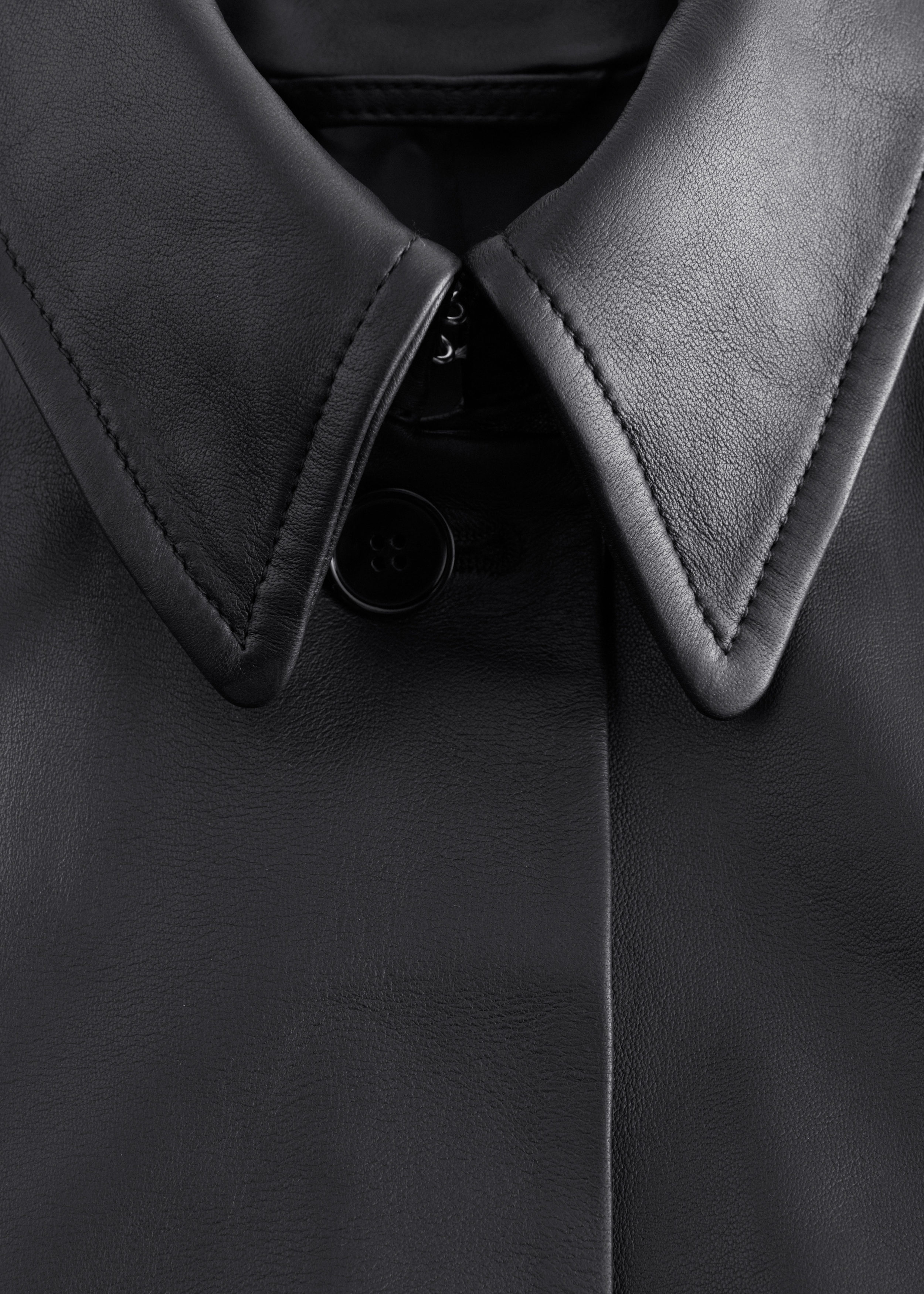 & Other Stories TIE-BELT LEATHER COAT