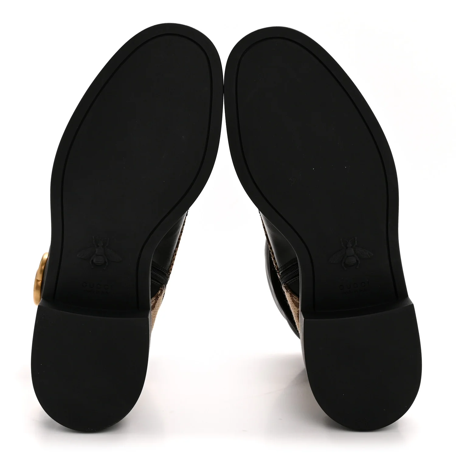 Flores Calfskin Monogram Maxi GG Nappa Matelasse Double G 40mm Ankle Boots 36.5 Black Camel Ebony - Top Club