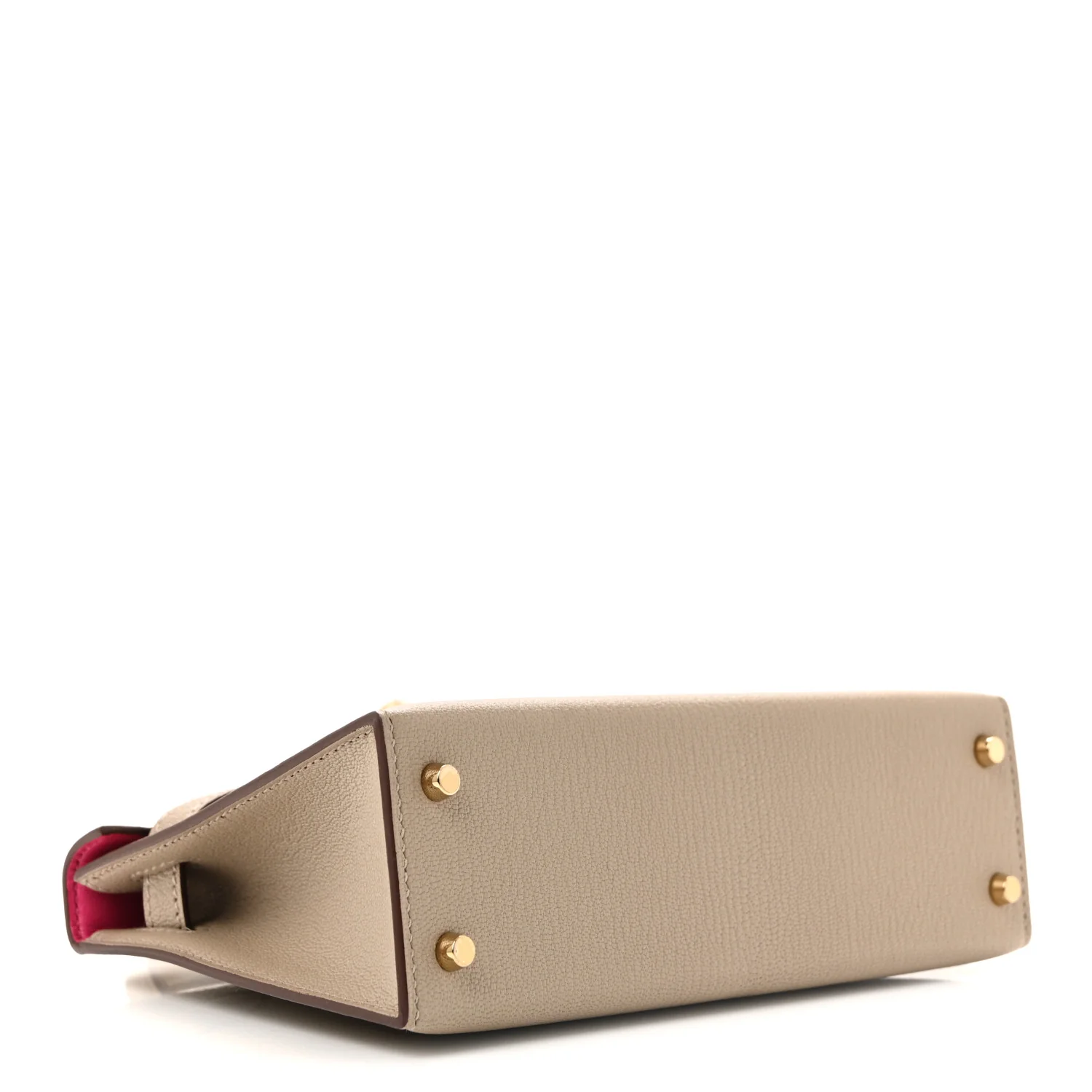 Chevre Mysore Horseshoe Mini Kelly Sellier 20 Gris Tourterelle Rose Mexico - Top Club