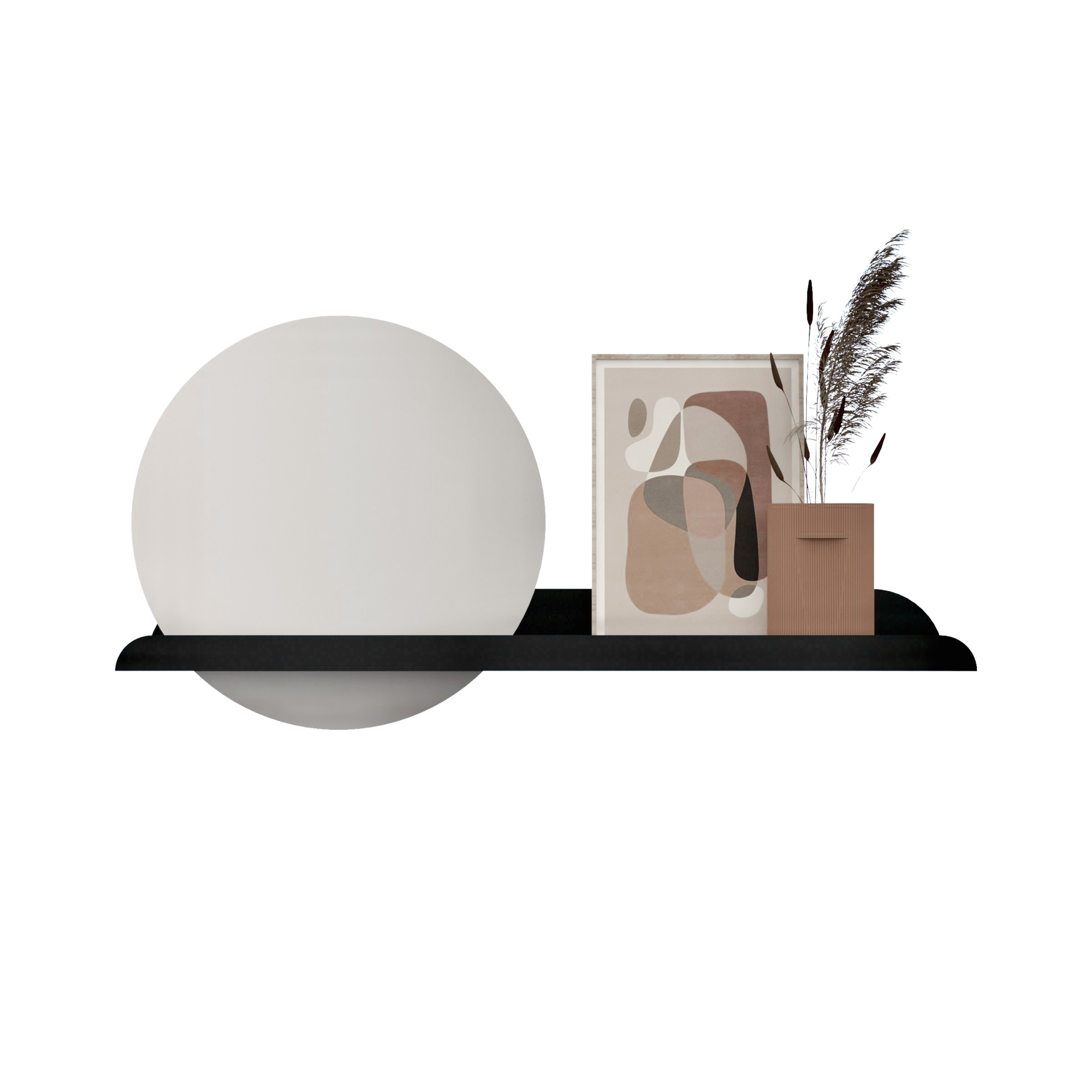 Wandplank Lima met spiegel