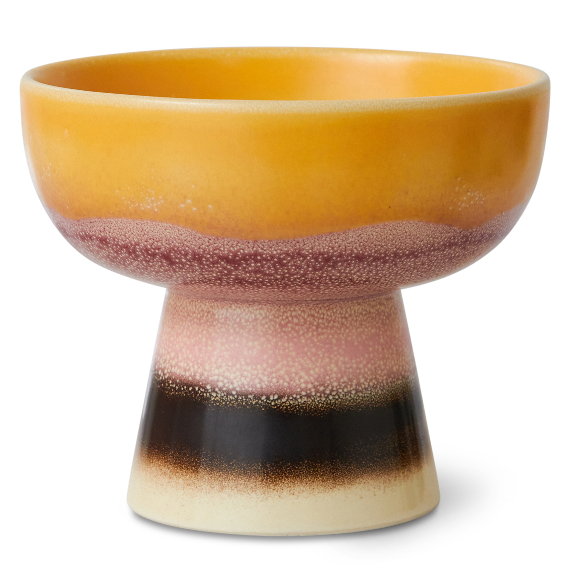 Servies 70s ceramics tapas schaal op voet S sunshade