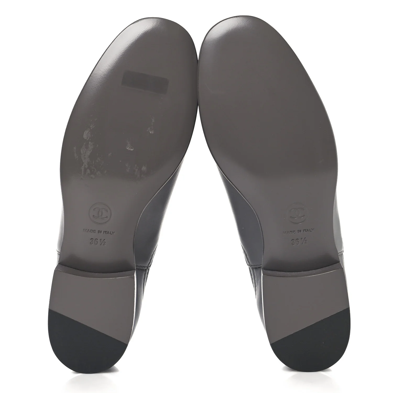Calfskin Elastic Short Boots 36.5 Grey - Top Club