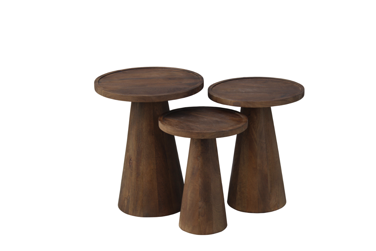 Salontafel set van 3 Oslo Bruin Old Inn wonen Salontafel set van 3 Oslo Bruin