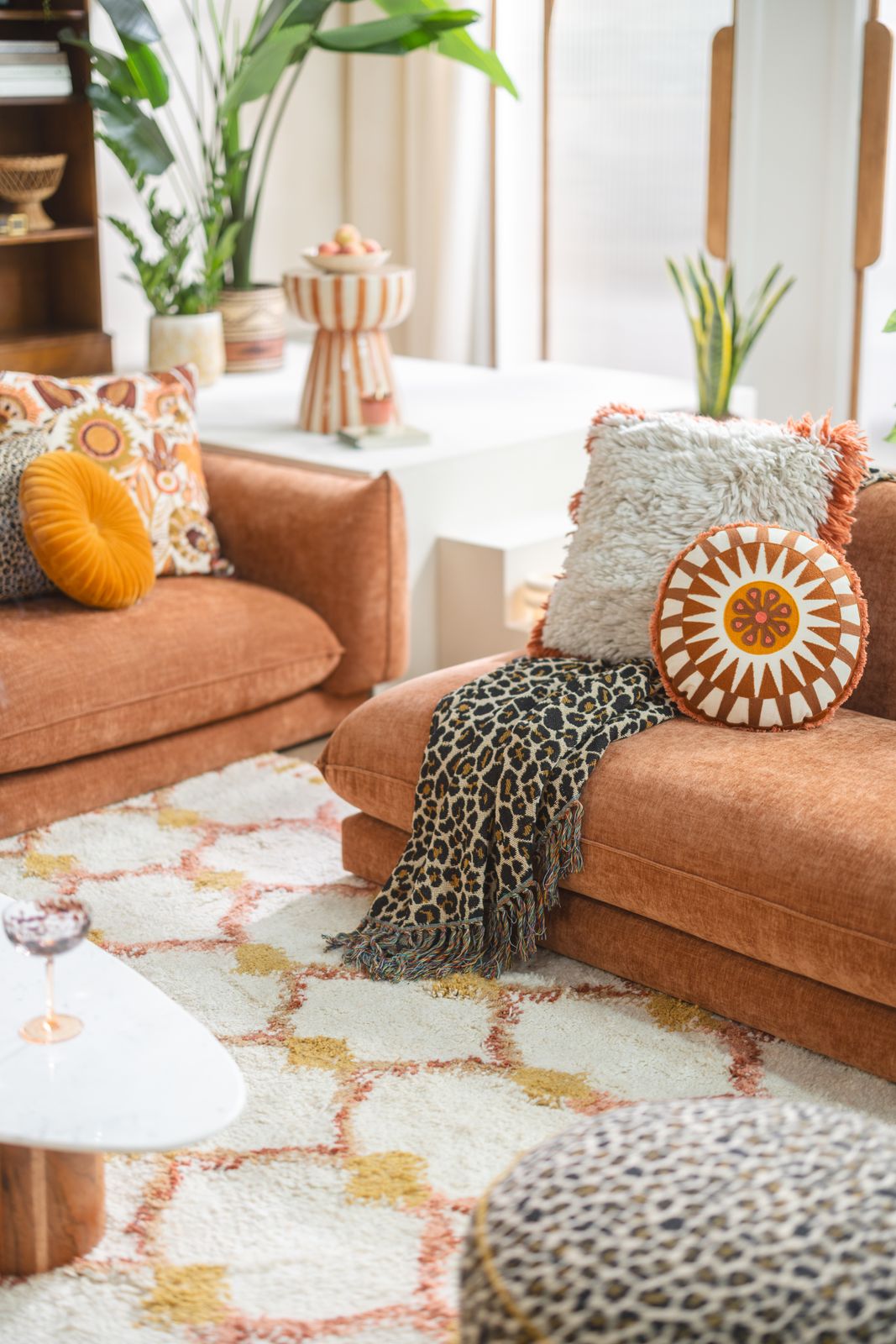 Bruine jacquard geweven sprei met leopard print (200x250 CM)