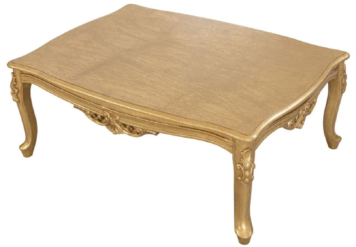 Luxury Baroque Solid Wood Coffee Table Gold - Handmade Baroque Style Living Room Table - Baroque Living Room Furniture