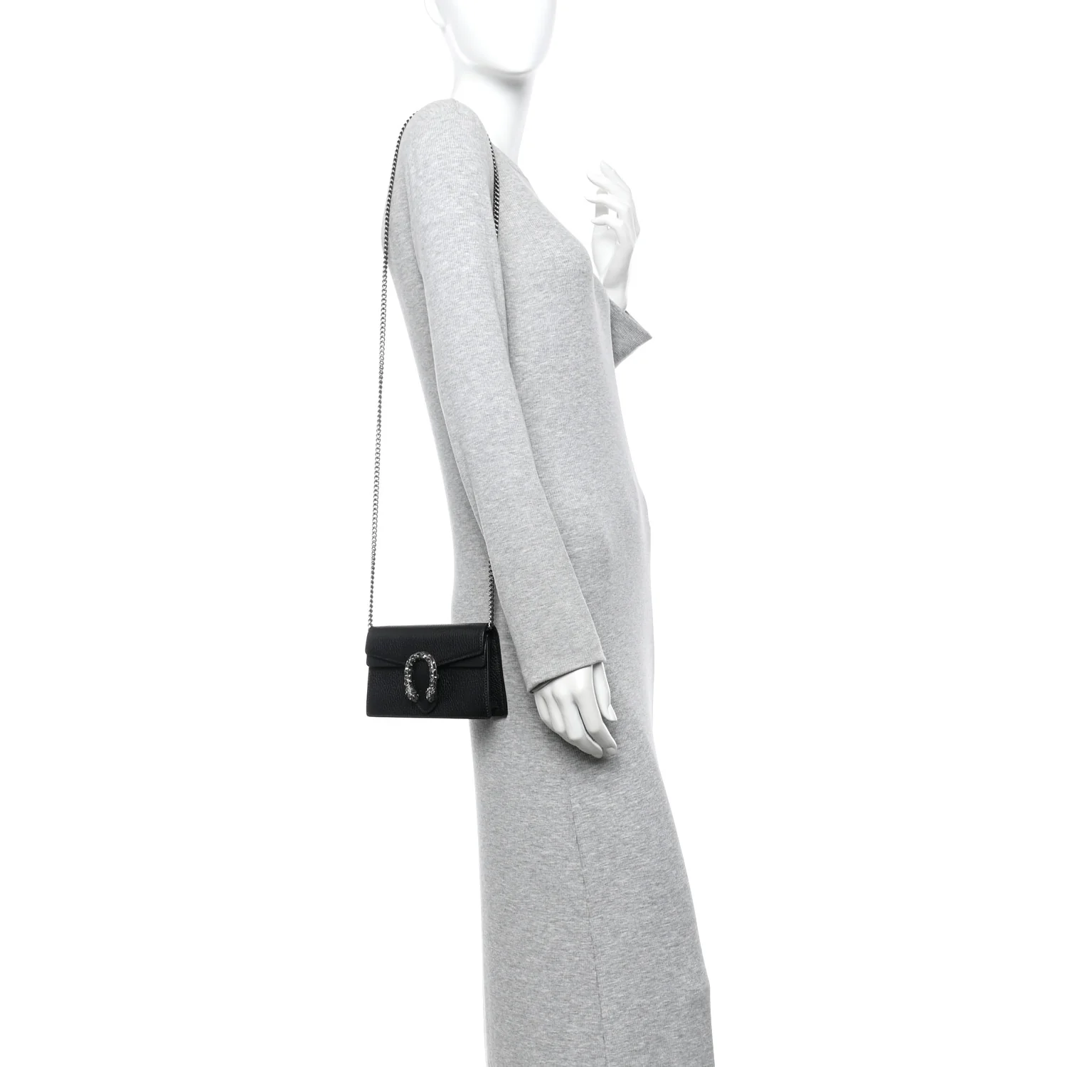 Calfskin Super Mini Dionysus Shoulder Bag Black