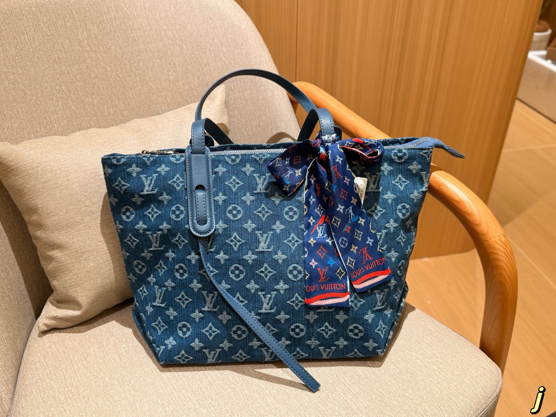 Louis new arrival neverfull denim bag size:40*24*16 cm - Top Club