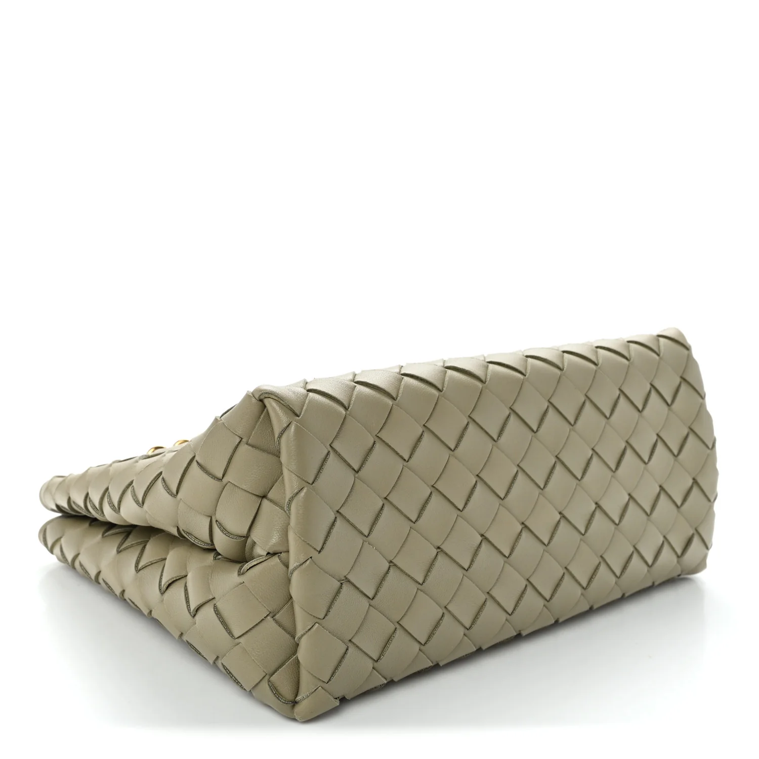Nappa Intrecciato Small Andiamo With Chain Shoulder Bag Travertine - Top Club