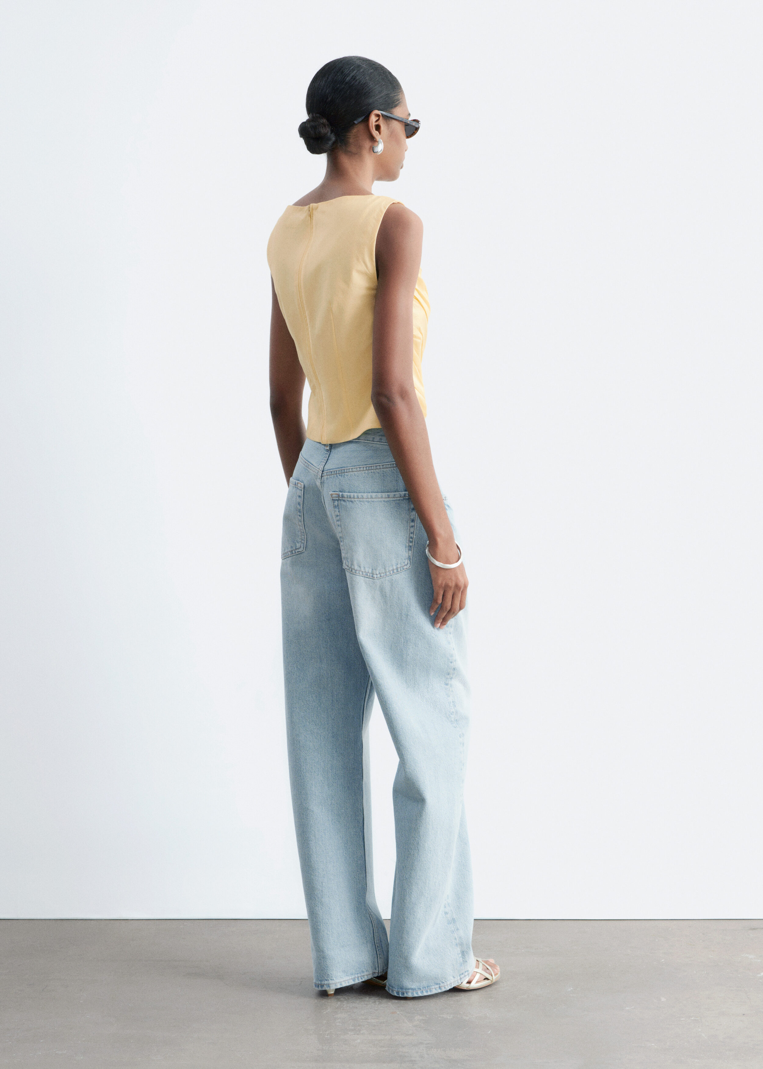 & Other Stories TEXTURED BOATNECK TOP