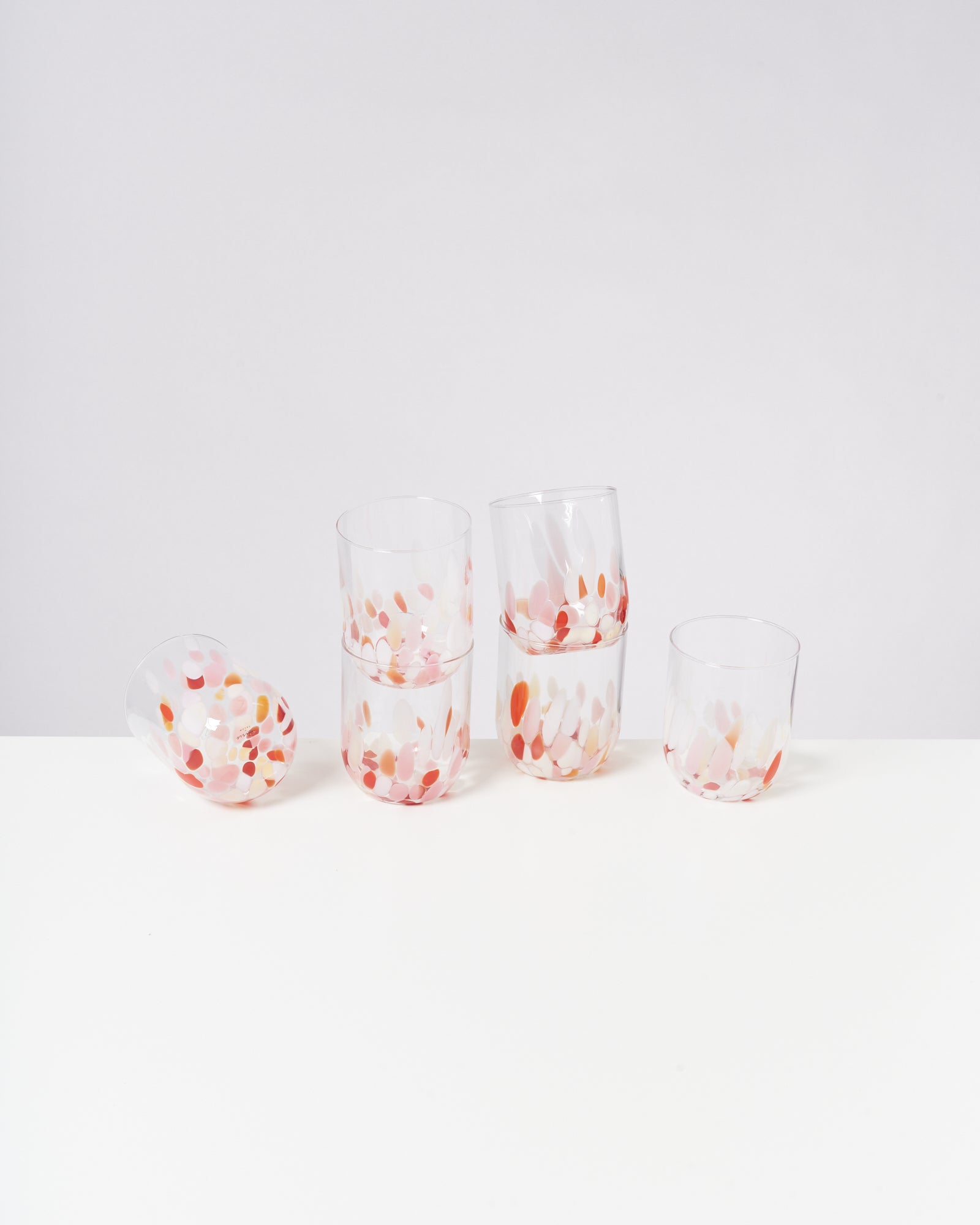 Alegria Glas groß rosé coral 6er-Set