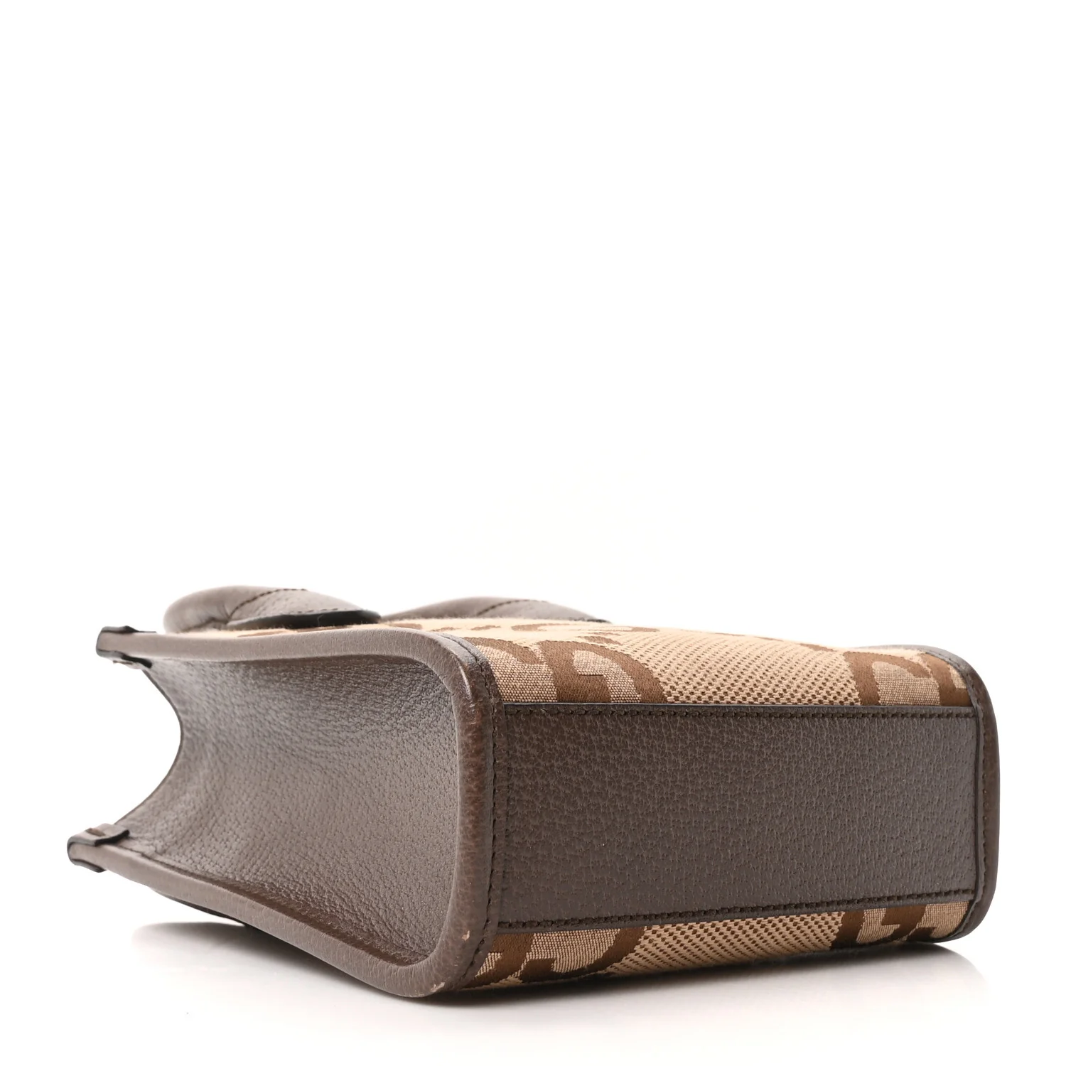 Monogram Jumbo GG Textured Dollar Calfskin Web Mini Vertical Tote Camel Ebony New Acero - Top Club