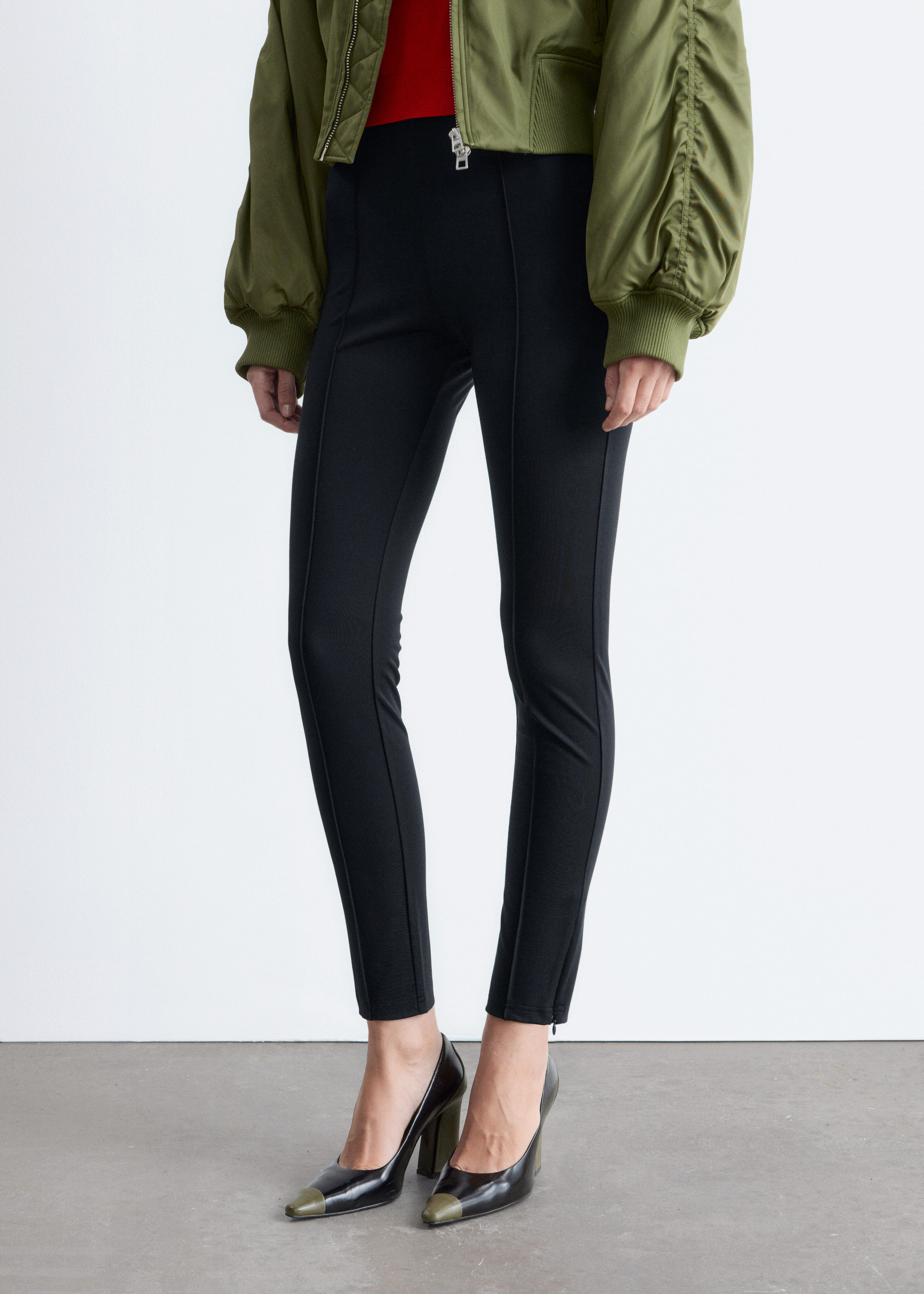 & Other Stories JERSEY PINTUCK LEGGINGS