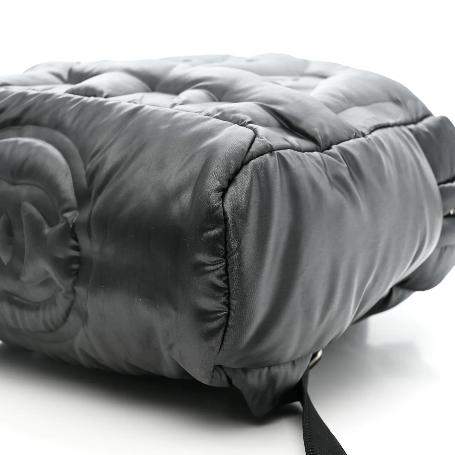 Nylon Embossed Small Doudoune Backpack Grey - Top Club