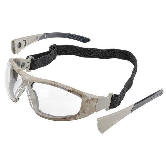 Delta Plus Go-Specs II Safety Glasses/Goggles Desert Camo Frame Foam Seal Clear Anti-Fog Lens - Alvarez Pro Painting LLC