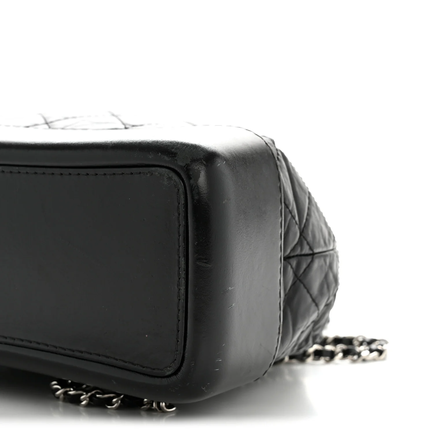 Aged Calfskin Quilted Small Gabrielle Backpack Black - Top Club