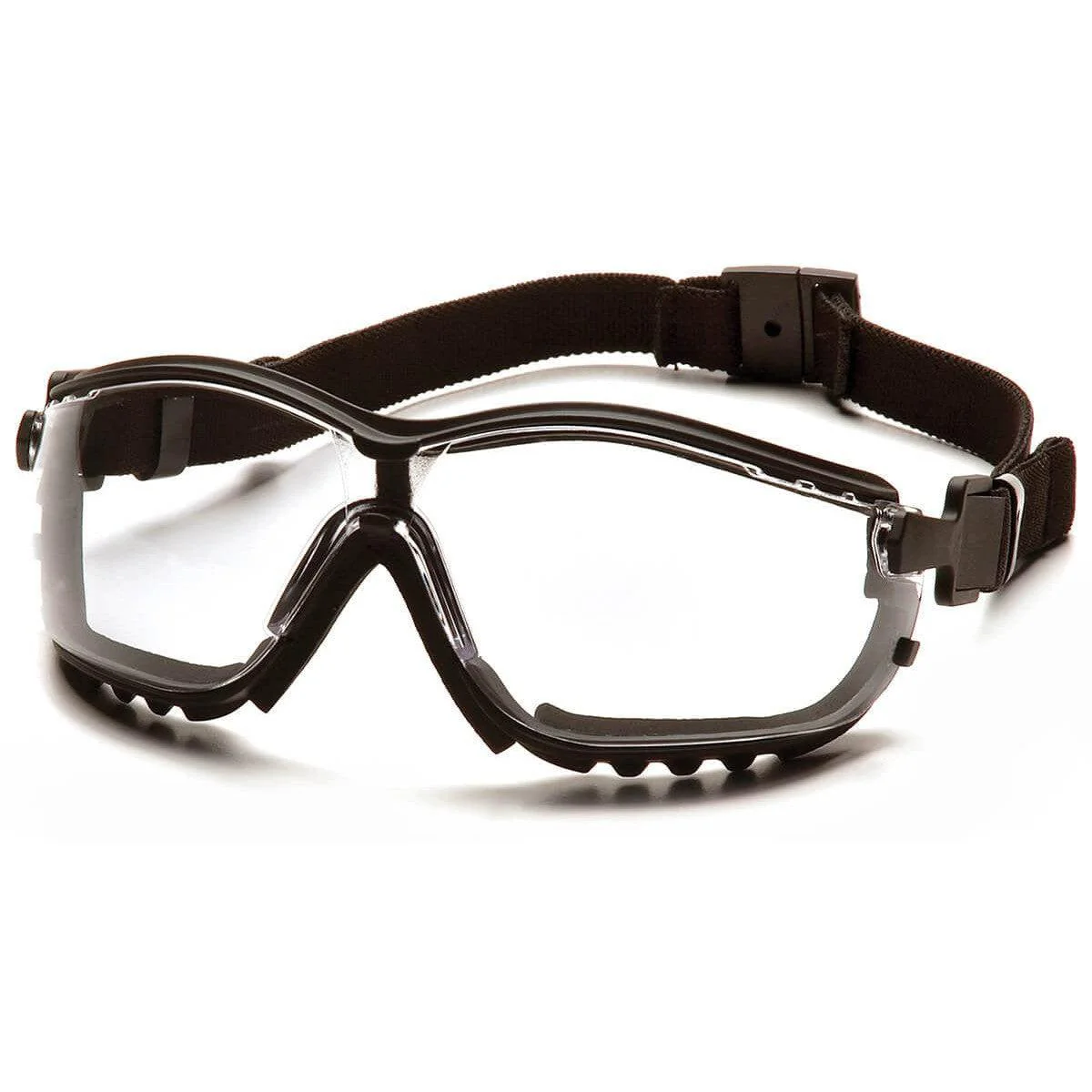 Pyramex V2G Safety Glasses/Goggles Black Frame Clear Anti-Fog Lens - Alvarez Pro Painting LLC
