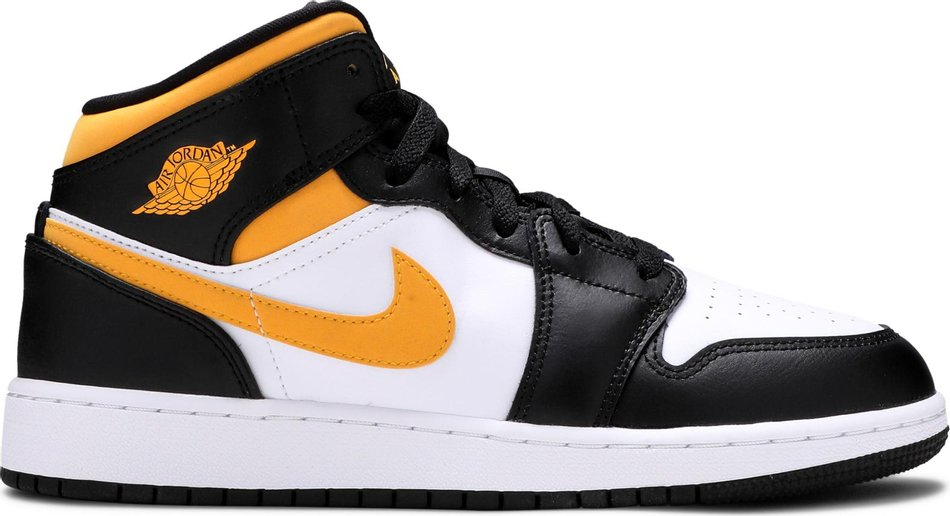 Air Jordan 1 Mid GS  Black University Gold  554725-177 - Sneaker Replica Workshop