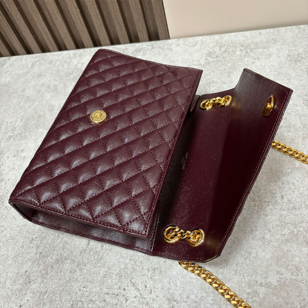YSL envelope medium in grained leather - Top Club