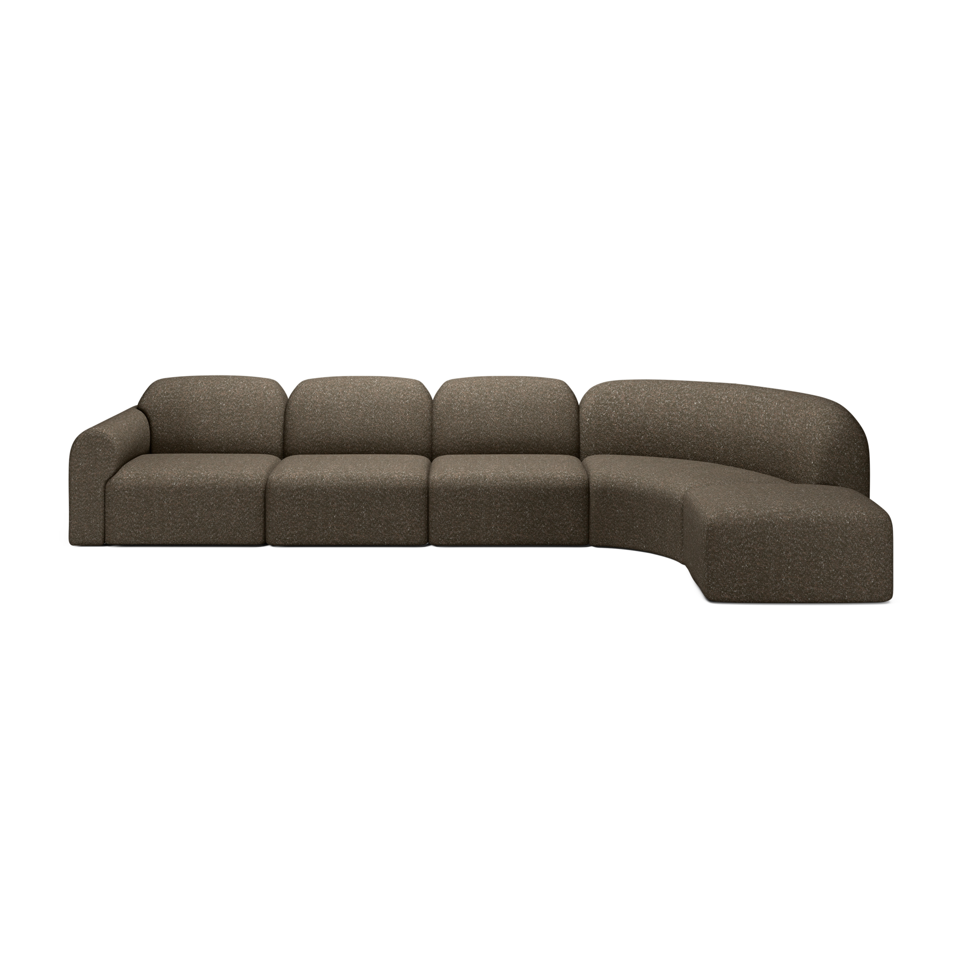 Modulaire bank Bulky hoek rechts footstool cedar