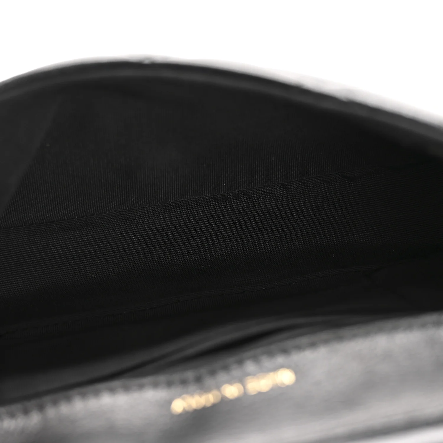 Calfskin Quilted Coco Mail Clutch With Chain Black - Top Club