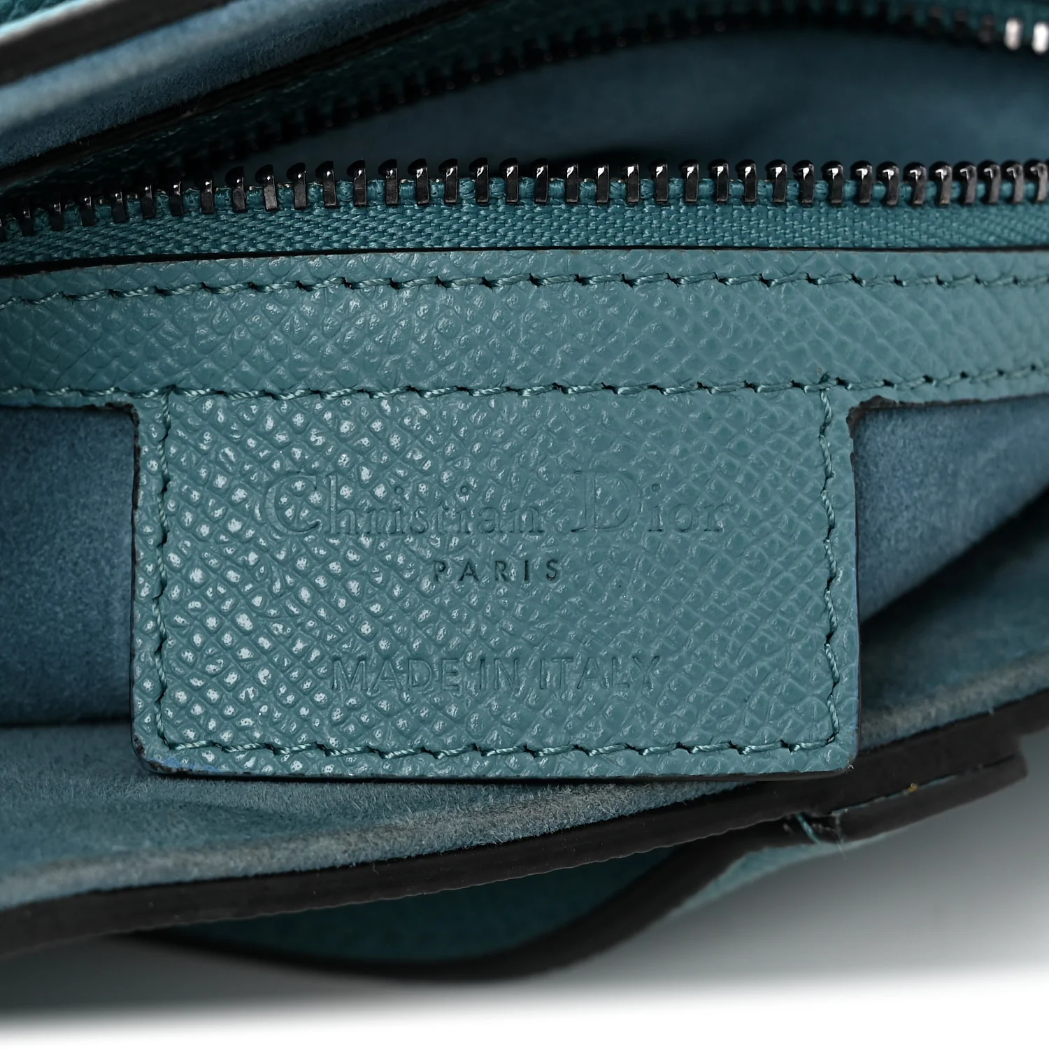 Grained Calfskin Saddle Bag Azure Blue - Top Club