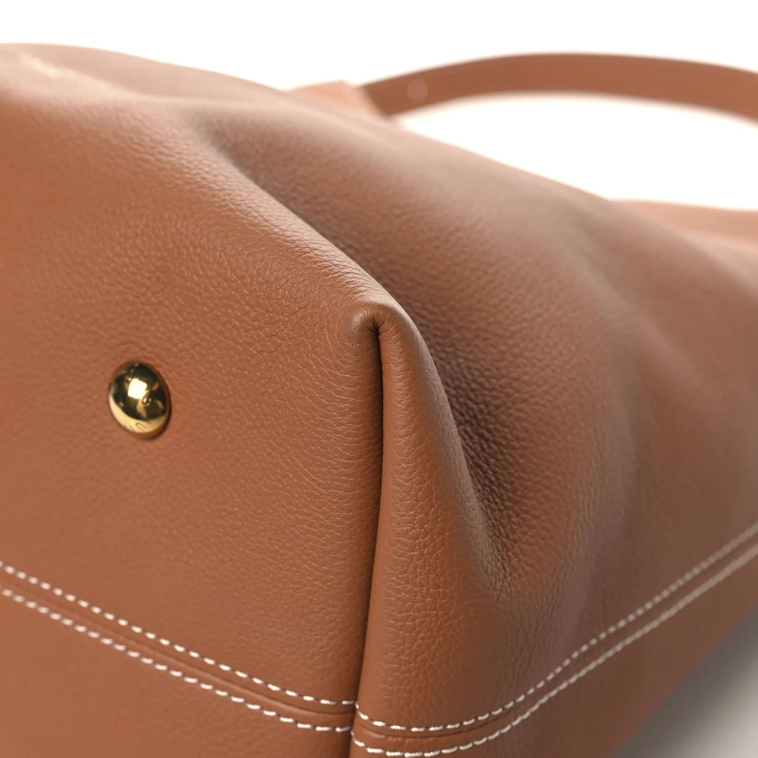 Grained Calfskin Low Key Hobo MM Cognac - Top Club