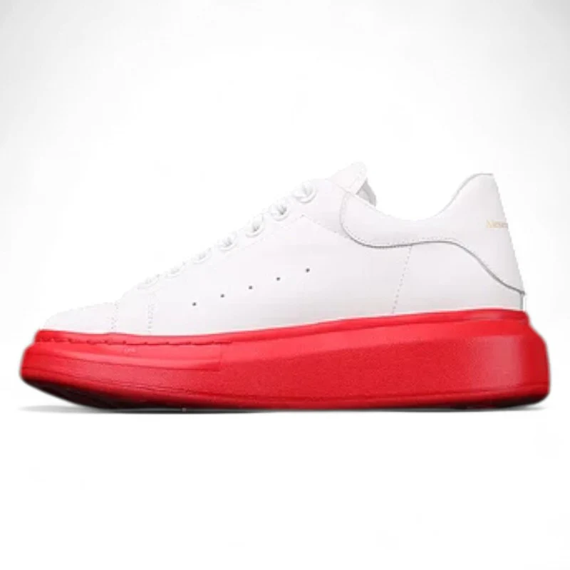 Alexander McQueen Oversized Sneakers – White with Red Sole - Sneaker Replica Workshop