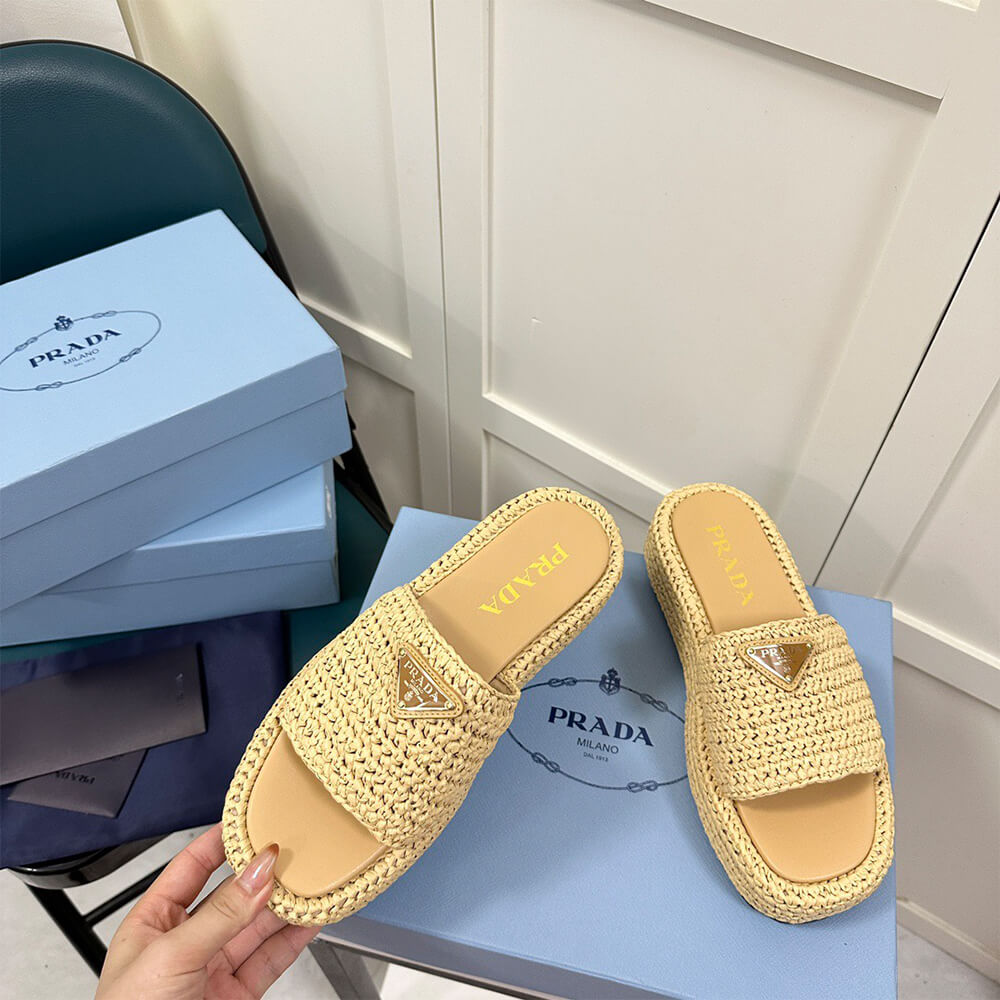 PRADA Crochet flatform slides - Top Club