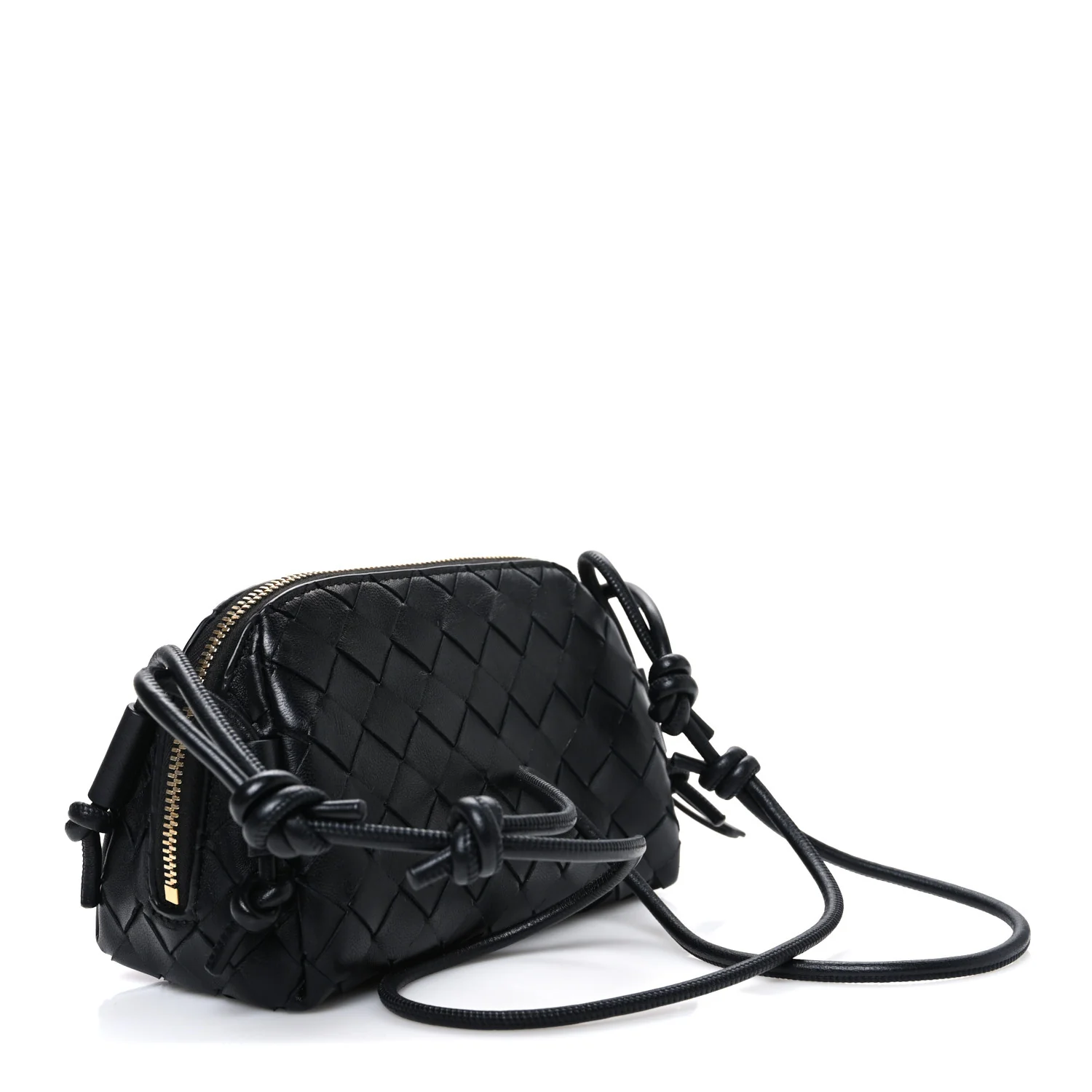 Nappa Intrecciato Concert Pouch Black - Top Club